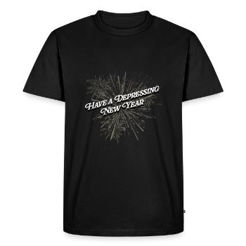 Amusez-vous une nouvelle année déprimante, un - T-shirt Premium bio Homme - noir - Devant - Nico (187cm)