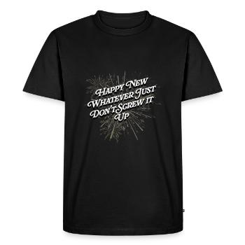 Bonne année, quelle qu’elle soit. - T-shirt Premium bio Homme - noir - Devant - Nico (187cm)
