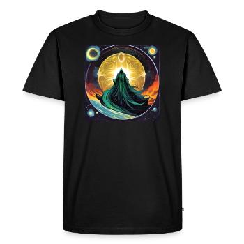 Dieu mystique dans l’univers - T-shirt Premium bio Homme - noir - Devant - Nico (187cm)