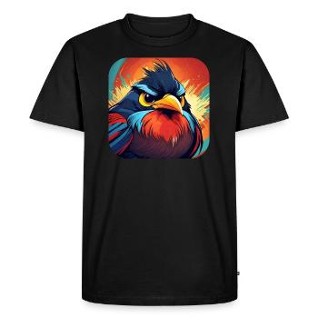 Oiseau sinistre - T-shirt Premium bio Homme - noir - Devant - Nico (187cm)