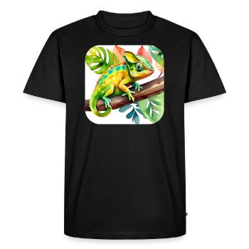 Sweet Chameleon - Men's Premium Organic T-Shirt - black - Front - Nico (187cm)