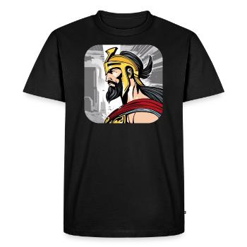 Sparta Warrior - Men's Premium Organic T-Shirt - black - Front - Nico (187cm)