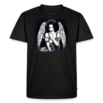 Cool Gothic Angel - Men's Premium Organic T-Shirt - black - Front - Nico (187cm)