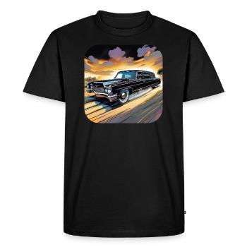 Cool Vintage Hearse - Men's Premium Organic T-Shirt - black - Front - Nico (187cm)