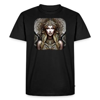 Mystical Fantasy Woman - Men's Premium Organic T-Shirt - black - Front - Nico (187cm)