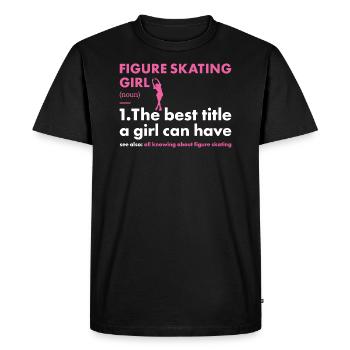 Sport Fille Patinage Artistique - T-shirt Premium bio Homme - noir - Devant - Nico (187cm)