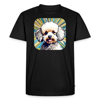 Caniche jouet mignon II - T-shirt Premium bio Homme - noir - Devant - Nico (187cm)