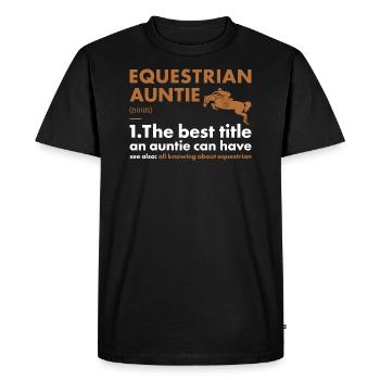 Sport Auntie Définition Équestre - T-shirt Premium bio Homme - noir - Devant - Nico (187cm)