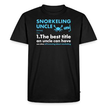 Snorkeler Oncle Définition Snorkeling - T-shirt Premium bio Homme - noir - Devant - Nico (187cm)