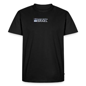 Israël - T-shirt Premium bio Homme - noir - Devant - Nico (187cm)