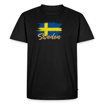 Suède - T-shirt Premium bio Homme - noir - Devant - Nico (187cm)