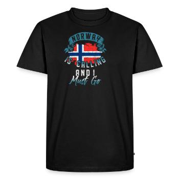 Norway - Men's Premium Organic T-Shirt - black - Front - Nico (187cm)