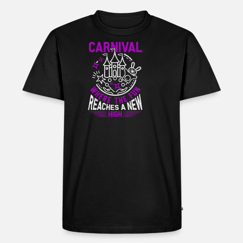 Karneval - Männer Premium Bio T-Shirt - Schwarz