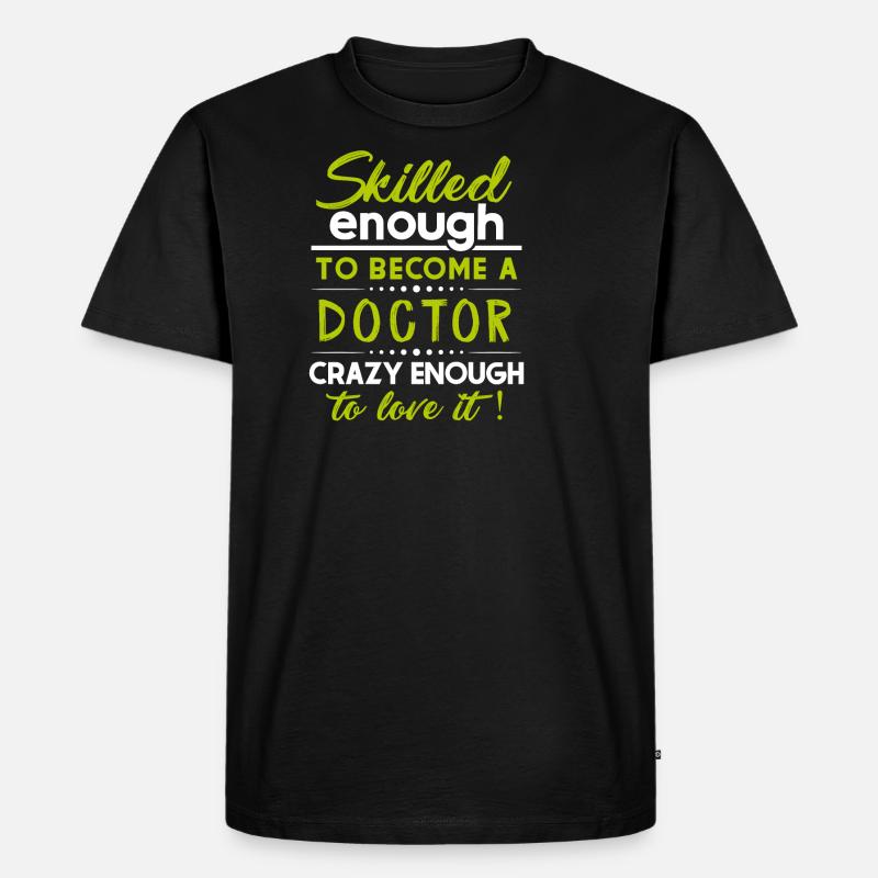 Arzt - Männer Premium Bio T-Shirt - Schwarz
