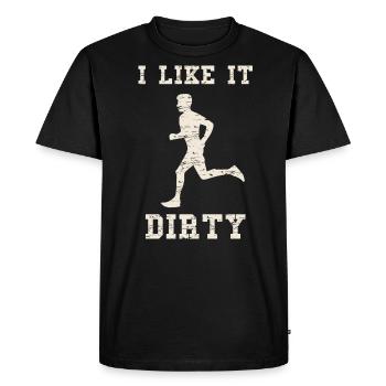 Mud running Matsch run Schlamm Lauf Spruch Trail - Männer Premium Bio T-Shirt - Schwarz - Vorne - Nico (187cm)