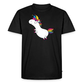 Licorne Carnival Fool Cap Rainbow Party LGBT - T-shirt Premium bio Homme - noir - Devant - Nico (187cm)
