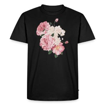 Roses roses - T-shirt Premium bio Homme - noir - Devant - Nico (187cm)