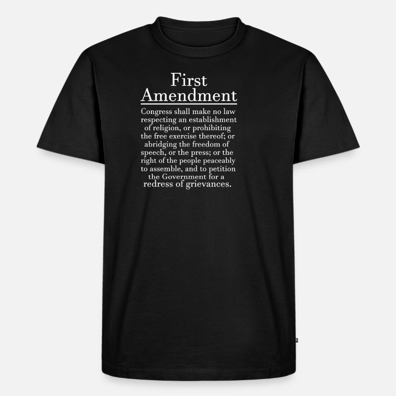 First Amendment History - Männer Premium Bio T-Shirt - Schwarz
