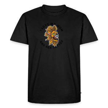 J’aime ma mère et ses tatouages Enfants Mère - T-shirt Premium bio Homme - noir - Devant - Nico (187cm)
