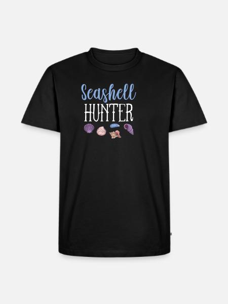 Seashell Hunters - Männer Premium Bio T-Shirt - Schwarz