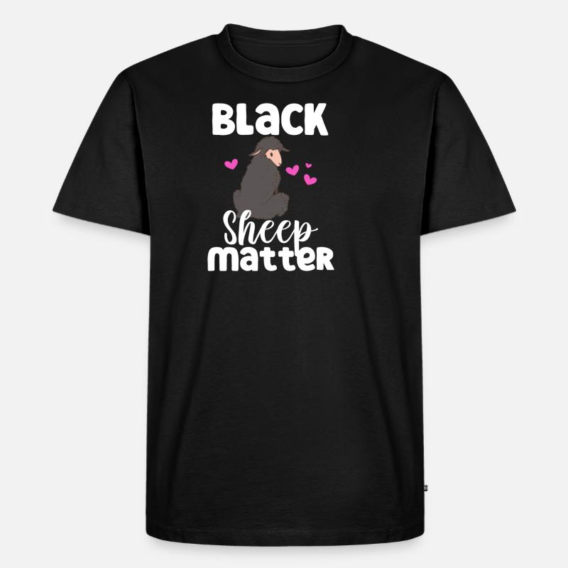 Funny Sheep Sarcasm - Männer Premium Bio T-Shirt - Schwarz
