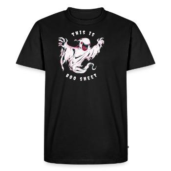 C’est Boo Sheet Halloween Ghost - T-shirt Premium bio Homme - noir - Devant - Nico (187cm)