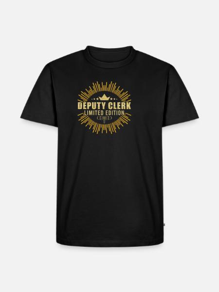 Deputy Clerk - Männer Premium Bio T-Shirt - Schwarz