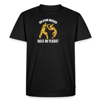 Ich kann machen das du fliegst Kampfsport Judo - Männer Premium Bio T-Shirt - Schwarz - Vorne - Nico (187cm)