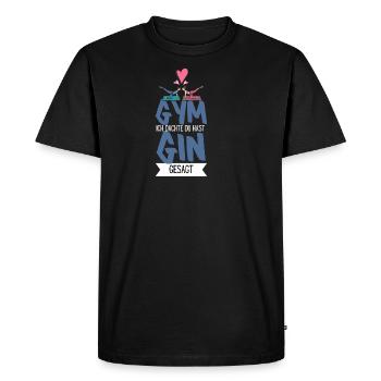 Tonic Sans alcool est en quelque sorte Ginlos Gin - T-shirt Premium bio Homme - noir - Devant - Nico (187cm)