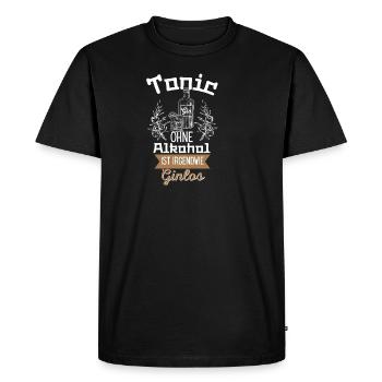 Tonic Sans alcool est en quelque sorte Ginlos Gin - T-shirt Premium bio Homme - noir - Devant - Nico (187cm)