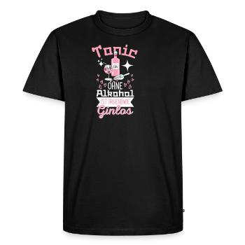 Tonic Sans alcool est en quelque sorte Ginlos Gin - T-shirt Premium bio Homme - noir - Devant - Nico (187cm)