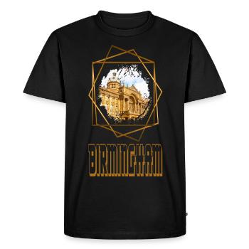 Birmingham Angleterre Royaume-Uni City Skyline Gold Accueil - T-shirt Premium bio Homme - noir - Devant - Nico (187cm)