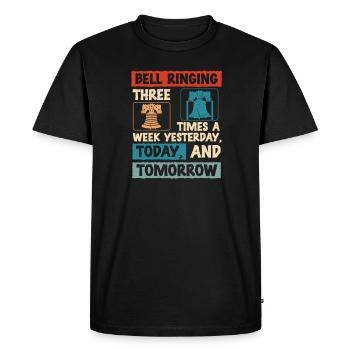 Drôle de cloche sonnant passe-temps trois fois par semaine pour - T-shirt Premium bio Homme - noir - Devant - Nico (187cm)