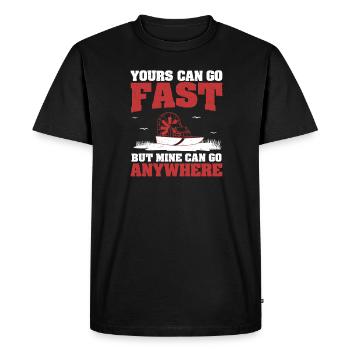 Le vôtre peut aller vite Cool Airboating Un plaisancier des marais - T-shirt Premium bio Homme - noir - Devant - Nico (187cm)