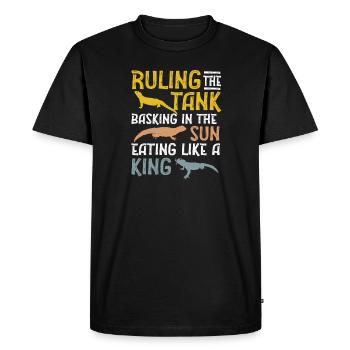 Uromastyx Basking In She Sun Funny Dabb Lizard - Men's Premium Organic T-Shirt - black - Front - Nico (187cm)
