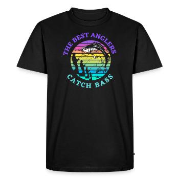 Bass fishing - Men's Premium Organic T-Shirt - black - Front - Nico (187cm)