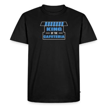 Drôle de roi de la cafétéria pour le - T-shirt Premium bio Homme - noir - Devant - Nico (187cm)