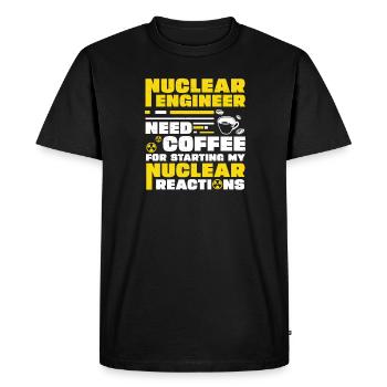 Nuclear engineer who starts my nuclear reactions - Men's Premium Organic T-Shirt - black - Front - Nico (187cm)