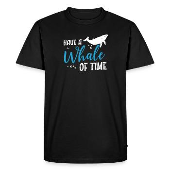 Whale Watching Have a Whale of Time Fun - Men's Premium Organic T-Shirt - black - Front - Nico (187cm)