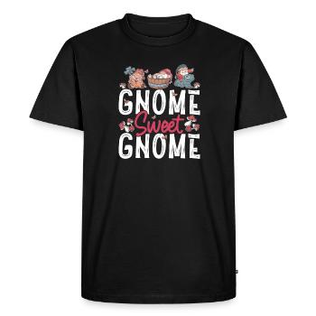 Gnome Jardinage Gnome Doux Gnome Funny Garden - T-shirt Premium bio Homme - noir - Devant - Nico (187cm)