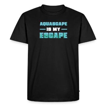 Funny Aquascape is my Escape Aquascaper - Men's Premium Organic T-Shirt - black - Front - Nico (187cm)