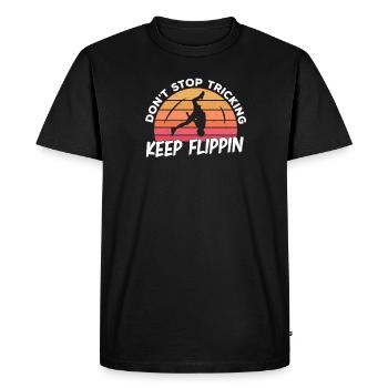 Tricking Keep Flippin Funny Freestyle Acrobatics - T-shirt Premium bio Homme - noir - Devant - Nico (187cm)