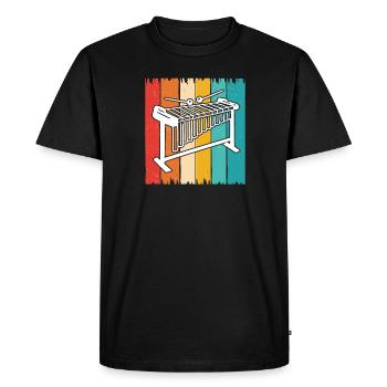 Vintage vibraphone instrument A vibraphonist, - Men's Premium Organic T-Shirt - black - Front - Nico (187cm)