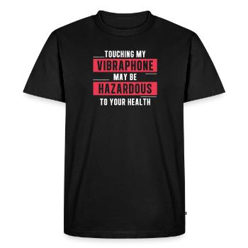 Funny touching of my vibraphone can - Men's Premium Organic T-Shirt - black - Front - Nico (187cm)