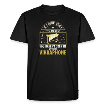 Funny vibraphone instrument for marimba players - Men's Premium Organic T-Shirt - black - Front - Nico (187cm)