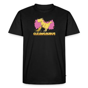 Aspirateur Cleansaurus amusant dans le - T-shirt Premium bio Homme - noir - Devant - Nico (187cm)