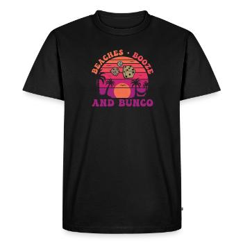 Bunco Bunco Party Beaches Booze And Bunco, - Men's Premium Organic T-Shirt - black - Front - Nico (187cm)