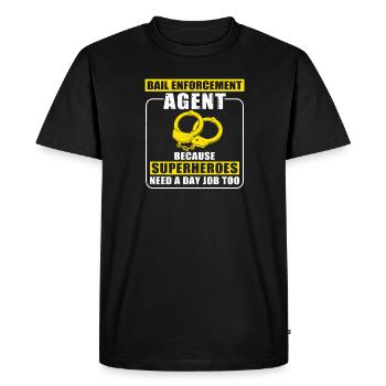 Day of bounty hunting of superheroes at the - Men's Premium Organic T-Shirt - black - Front - Nico (187cm)