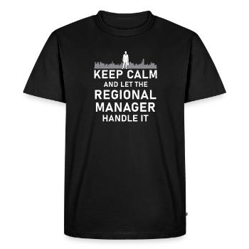Regional Manager of it Fun job - Men's Premium Organic T-Shirt - black - Front - Nico (187cm)