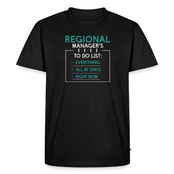 Regional Manager All funny things at once - Men's Premium Organic T-Shirt - black - Front - Nico (187cm)
